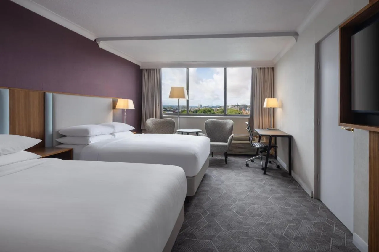 Double Room with Two Double Beds and Castle Park View