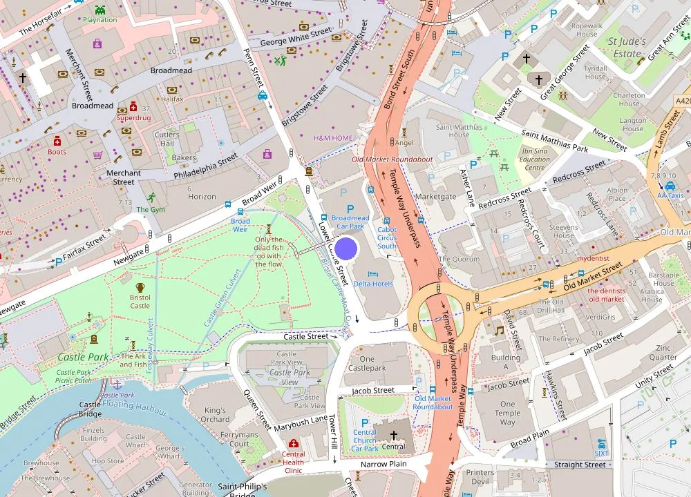 Map: Delta Hotels by Marriott Bristol City Centre